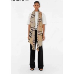 Burberry Reversible Check Wool Silk Scarf