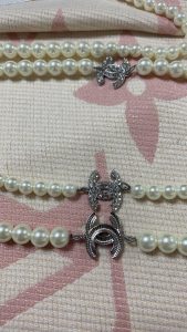Diamond Silver Pearls Sweater Chain Necklace CCXL-9120031 photo review