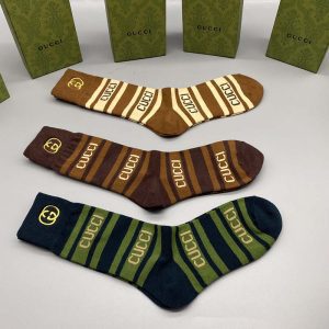 Set of 3 Pairs of Cotton Anti-bacterial Crew Socks WZ-924000181