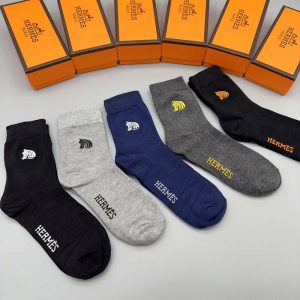 Set of 5 Pairs of Cotton sweat-absorbent Crew Socks WZ-924000208