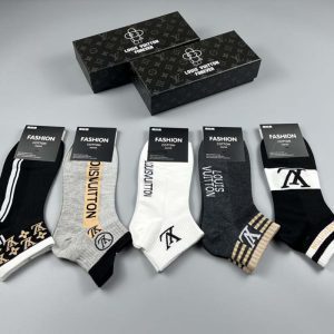 Set of 5 Pairs of Cotton sweat-absorbent Ankle Socks WZ-924000224