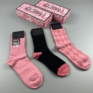Set of 3 Pairs of Cotton Breathable Crew Socks WZ-924000242