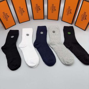 Set of 5 Pairs of Cotton sweat-absorbent Crew Socks WZ-924000209