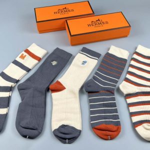 Set of 5 Pairs of Cotton sweat-absorbent Crew Socks WZ-924000215