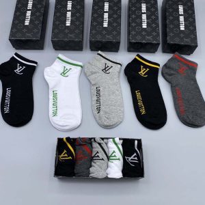 Set of 5 Pairs of Cotton sweat-absorbent Ankle Socks WZ-924000225