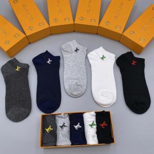 Set of 5 Pairs of Cotton sweat-absorbent Ankle Socks WZ-924000229