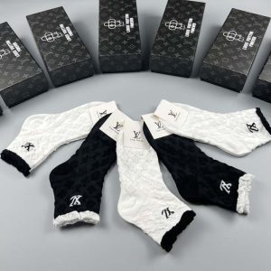 Set of 5 Pairs of Cotton Breathable Ankle Socks WZ-924000236