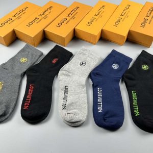 Set of 5 Pairs of Cotton Breathable Crew Socks WZ-924000243