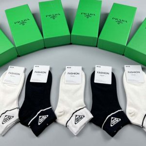 Set of 5 Pairs of Cotton Breathable Ankle Socks WZ-924000257