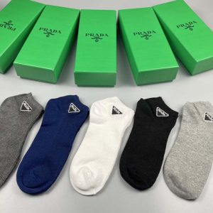 Set of 5 Pairs of Cotton Breathable Ankle Socks WZ-924000258