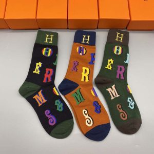 Set of 3Pairs of Cotton sweat-absorbent Crew Socks WZ-924000213