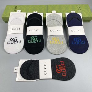 Set of 5 Pairs of Cotton Anti-bacterial  Ankle Socks WZ-924000141