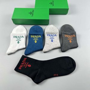 Set of 5 Pairs of Cotton Breathable Crew Socks WZ-924000262