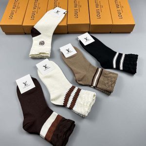 Set of 5 Pairs of Cotton Breathable Crew Socks WZ-924000251
