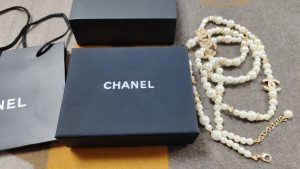 Fashion Top Quality Diamonds Golden 106cm Pearls Sweater Chain Necklace with extension chain CCXL-91200126 photo review