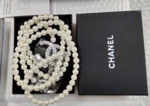 Fashion Top quality Full Pearls Silver Sweater Chain Necklace CCXL-91200118 photo review