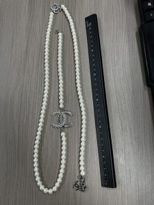 Fashion Top quality Full Pearls Silver Sweater Chain Necklace CCXL-91200118 photo review