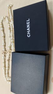 Fashion Top Quality Diamonds Golden 106cm Pearls Sweater Chain Necklace with extension chain CCXL-91200126 photo review