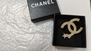 Stars Diamond Golden Brooch 2Colors QTXZ-9110111 photo review