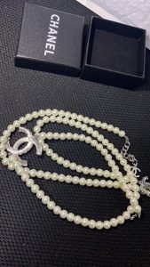 Fashion Top quality Full Pearls Silver Sweater Chain Necklace CCXL-91200118 photo review