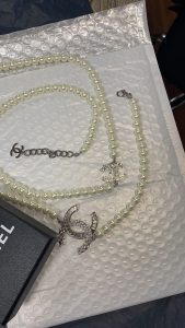Fashion Top quality Full Pearls Silver Sweater Chain Necklace CCXL-91200118 photo review