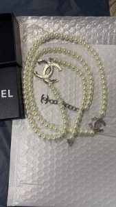 Fashion Top quality Full Pearls Silver Sweater Chain Necklace CCXL-91200118 photo review