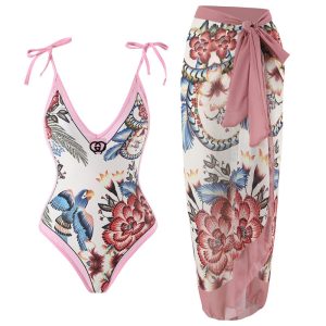 Fashion Sexy One-piece Swimsuits With Skirt YY-925209