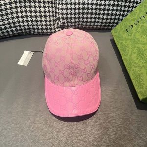 Fashion Adjustable Pink Canvas Baseball Cap MZ-916078