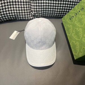 Fashion Adjustable White Canvas Baseball Cap MZ-916077