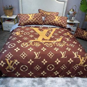 Fashion Washable Silk Digital Print Bedding Sets(1 Quilt, 1 Sham,2 pillow cases)SJT-986008