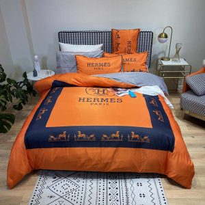 Classic Pure Silk Digital Print Bedding Sets(1 Quilt,1 Sham,1 pillow cases)SJT-986034