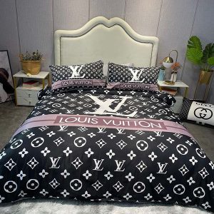 Classic Washable Silk Digital Print Bedding Sets(1 Quilt, 1 Sham,2 pillow cases)SJT-986005