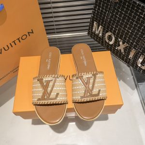 Woven Leather Flat Slippers LX-872032