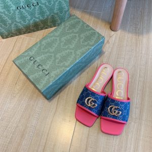 Denim Embossed Flat Slippers LX-872036