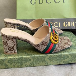 Vintage Embossed Block High Heel Sandals LX-872279