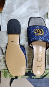 Denim Embossed Flat Slippers LX-872036 photo review