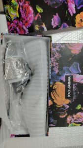 Metal Buckle Rhinestone Slippers LX-872017 photo review