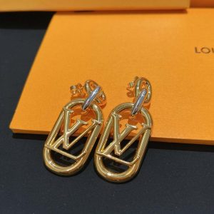Gold Letters Earrings VVED-9110102