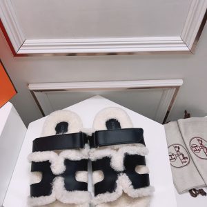 Fashion Winter Fleece Sandals With Adjustable Straps LX-872097