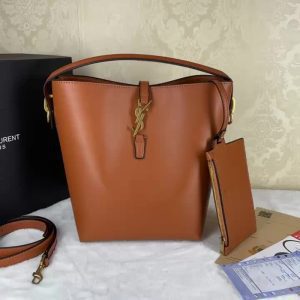7.9"x9.8" Adjustable Strap leather Bucket bag BB-921042