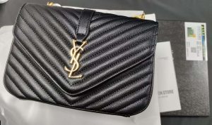 7 Colors 9.4"x3.1"x7.1" Chains Leather Handbag BB-921026 photo review