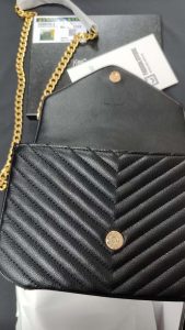 7 Colors 9.4"x3.1"x7.1" Chains Leather Handbag BB-921026 photo review
