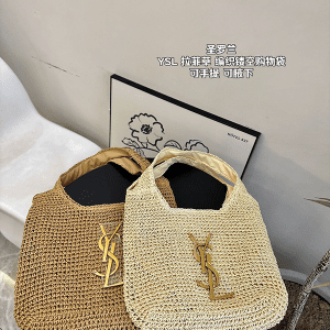2 Colors 13.4"x15.4" Woven Straw Cut-out handbag BB-921002
