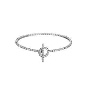 Classic Full Diamond Silver Bracelet HHSL-911001