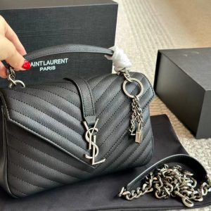9.4"x6.7" Chains strap Leather Messenger bag BB-921107