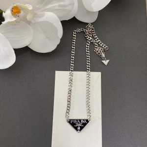 Classic Black Pendant Chains Necklace PPXL-9120004