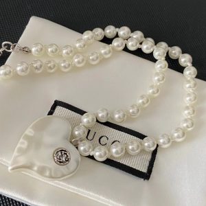 Heart Pearls Necklace GGXL-9120013