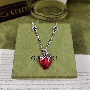 Red Strawberries Pendant Chains Necklace GGXL-9120014