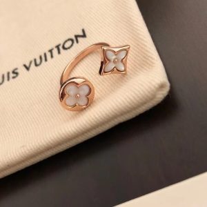 Fashion 18K Rose Golden Flowers Non allergic open-ended Ring JZ-914028