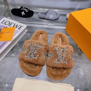 Top quality Vintage Non-slip Cashmere plush Slippers LX-872168